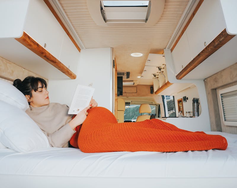 a cosy motorhome interior